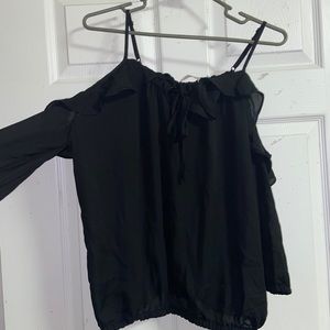 Black flowy top